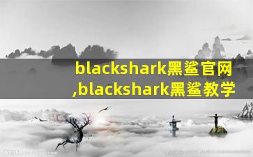 blackshark黑鲨官网,blackshark黑鲨教学